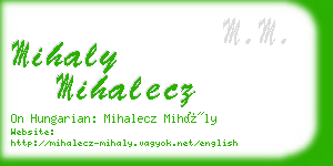 mihaly mihalecz business card